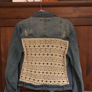 Vintage Havana Denim jacket w embellished back -